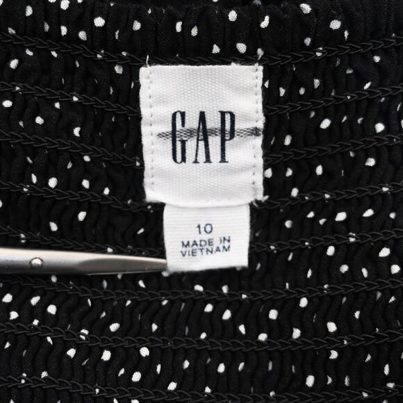 GAP Womens 10 Midi Dress in Black Dot - Picture 7 of 9